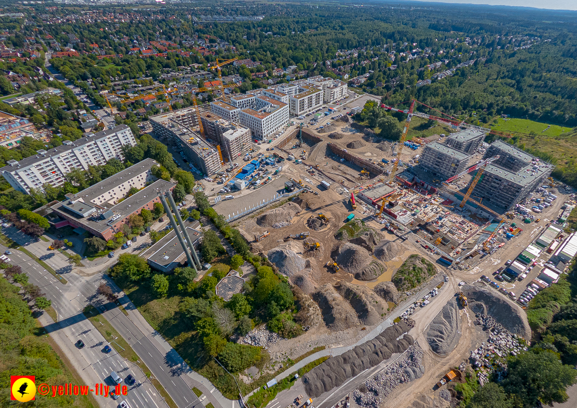 02.09.2023 - eine neue Baugrube auf dem Alexisquartier in Neuperlach